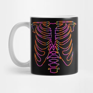 Skeleton Chest Colorful Rainbow Mug